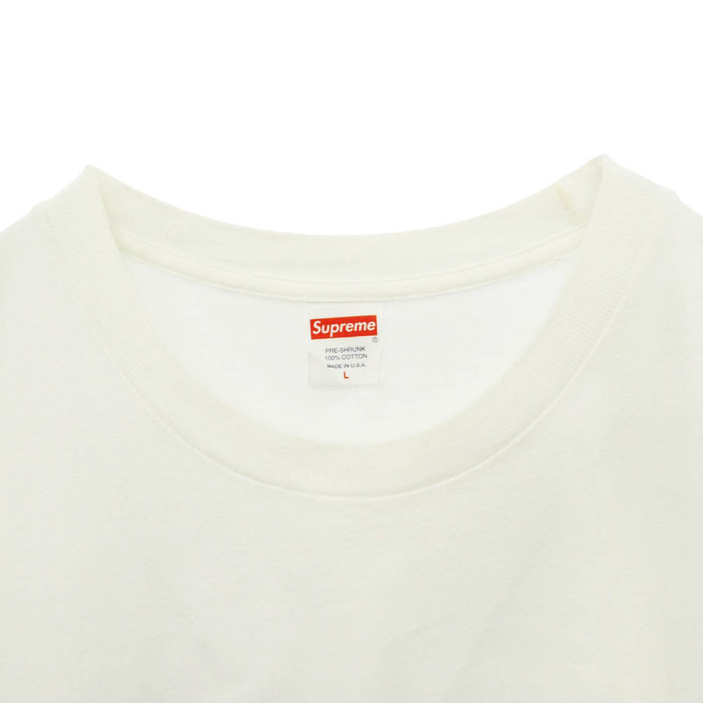 Supreme シュプリーム 20AW Box Logo L/S Tee ボックスロゴ コットン 長袖 Tシャツ カットソー ロンT ホワイト系 L【中古】