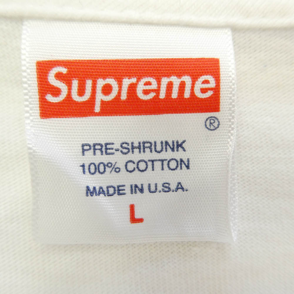 Supreme シュプリーム 20AW Box Logo L/S Tee ボックスロゴ コットン 長袖 Tシャツ カットソー ロンT ホワイト系 L【中古】