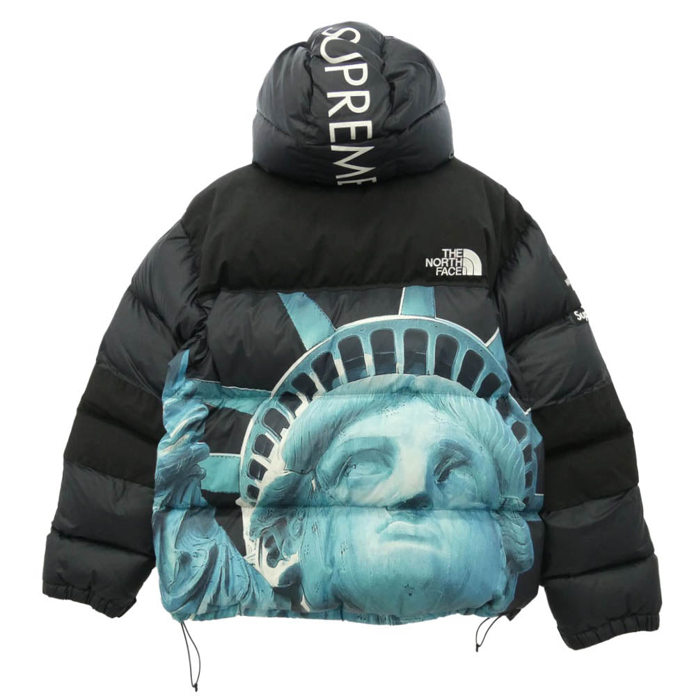 Supreme シュプリーム THE NORTH FACE ノースフェイス 19AW ND91901I × Statue of Liberty Baltoro Jacket 自由の女神 グラフィック プリント ジップアップ バルトロ ダウンジャケット マルチカラー系 M【中古】