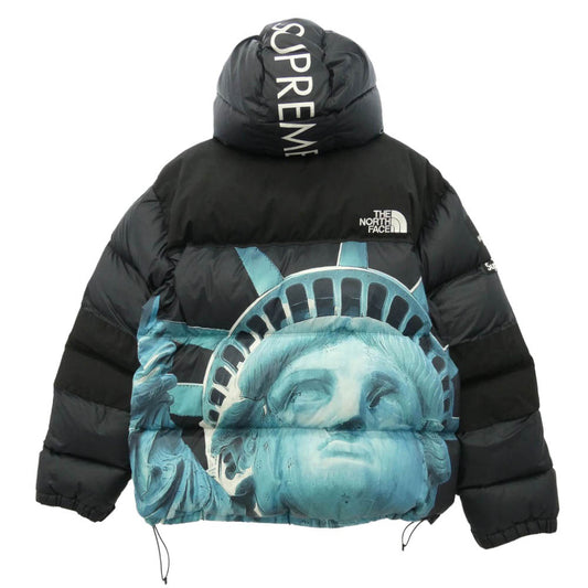 Supreme シュプリーム THE NORTH FACE ノースフェイス 19AW ND91901I × Statue of Liberty Baltoro Jacket 自由の女神 グラフィック プリント ジップアップ バルトロ ダウンジャケット マルチカラー系 M【中古】