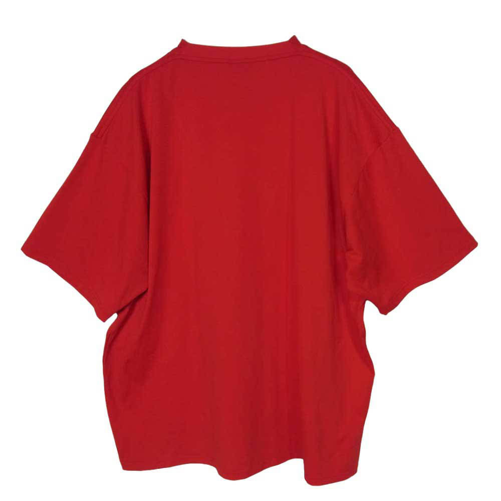 BALENCIAGA バレンシアガ 23SS 657027 4B8B5 SWIMWEAR MESH スイムウェア メッシュ ロゴ 半袖 Tシャツ カットソー レッド系 L【中古】