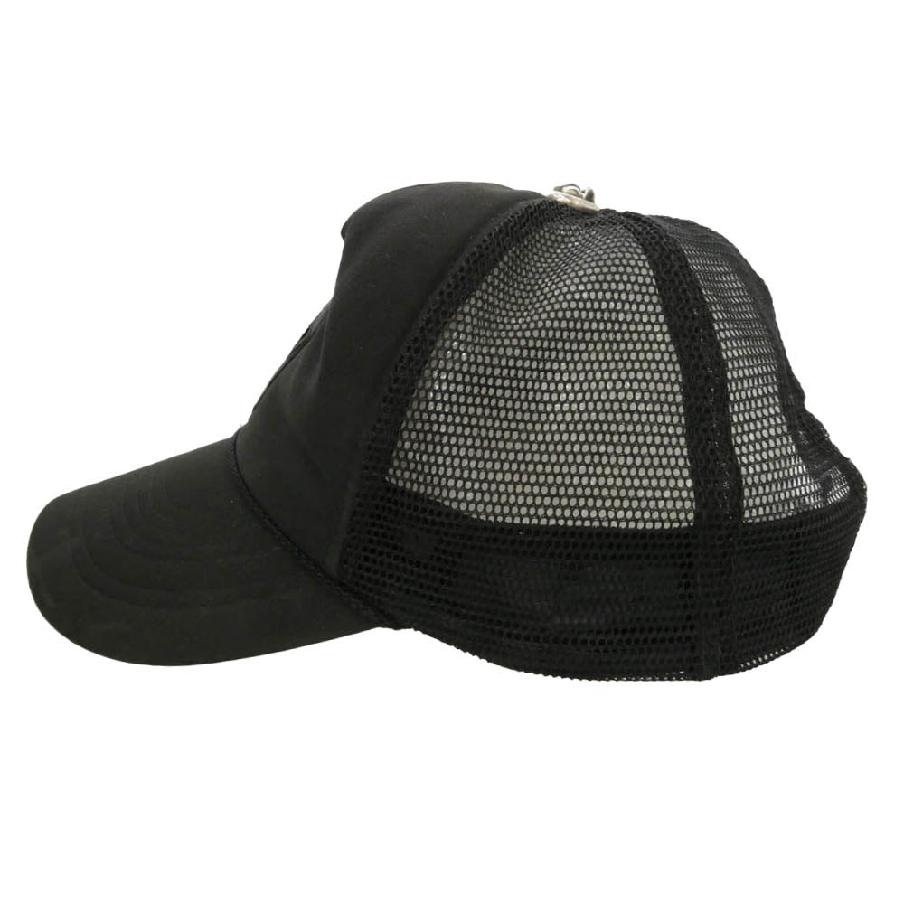 CHROME HEARTS クロムハーツ（原本無） The Rolling Stones Lip And Tongue Mesh Cap ローリングストーンズ OLD オールド リップ&タン クロスボールボタン メッシュ トラッカーキャップ 帽子 ブラック系【中古】