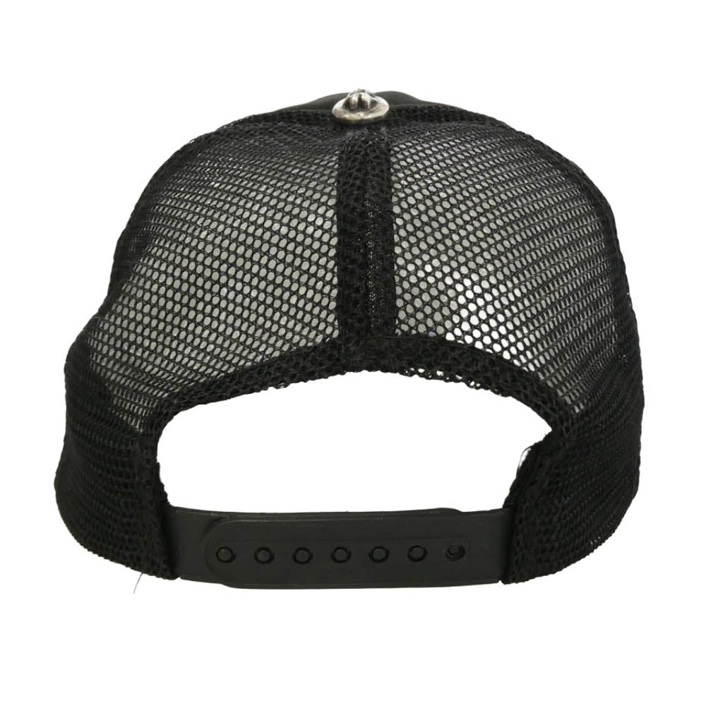 CHROME HEARTS クロムハーツ（原本無） The Rolling Stones Lip And Tongue Mesh Cap ローリングストーンズ OLD オールド リップ&タン クロスボールボタン メッシュ トラッカーキャップ 帽子 ブラック系【中古】