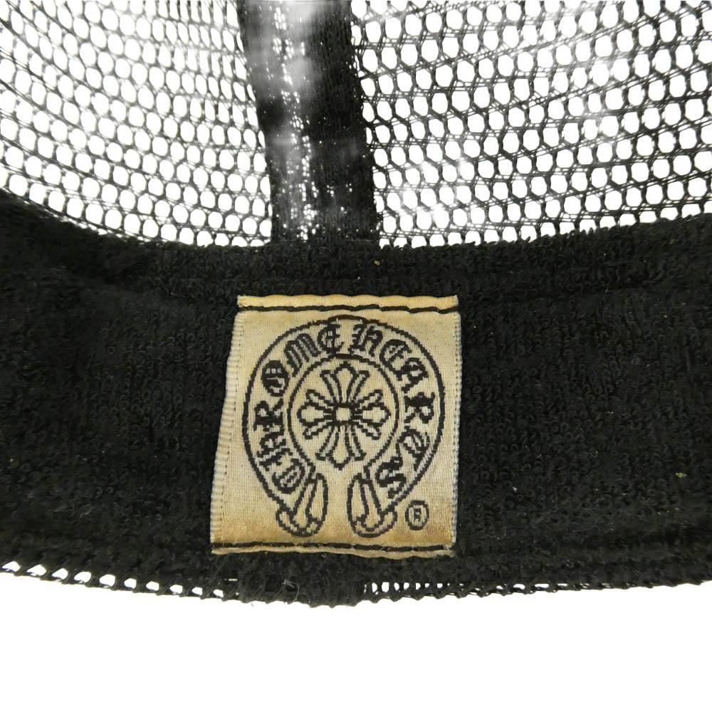 CHROME HEARTS クロムハーツ（原本無） The Rolling Stones Lip And Tongue Mesh Cap ローリングストーンズ OLD オールド リップ&タン クロスボールボタン メッシュ トラッカーキャップ 帽子 ブラック系【中古】