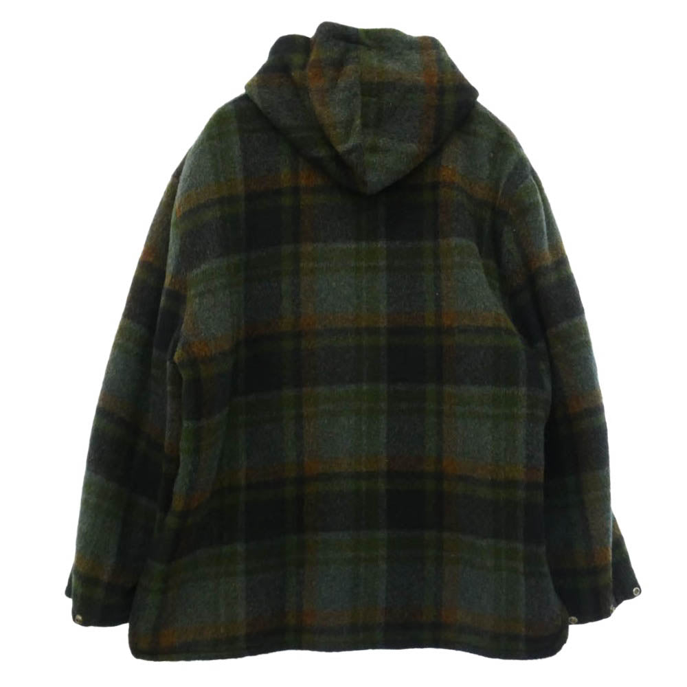 ヴィンテージ 60s 70s USA製 campus ウール フーデッド ジャケット グリーン系 サイズ不明【中古】