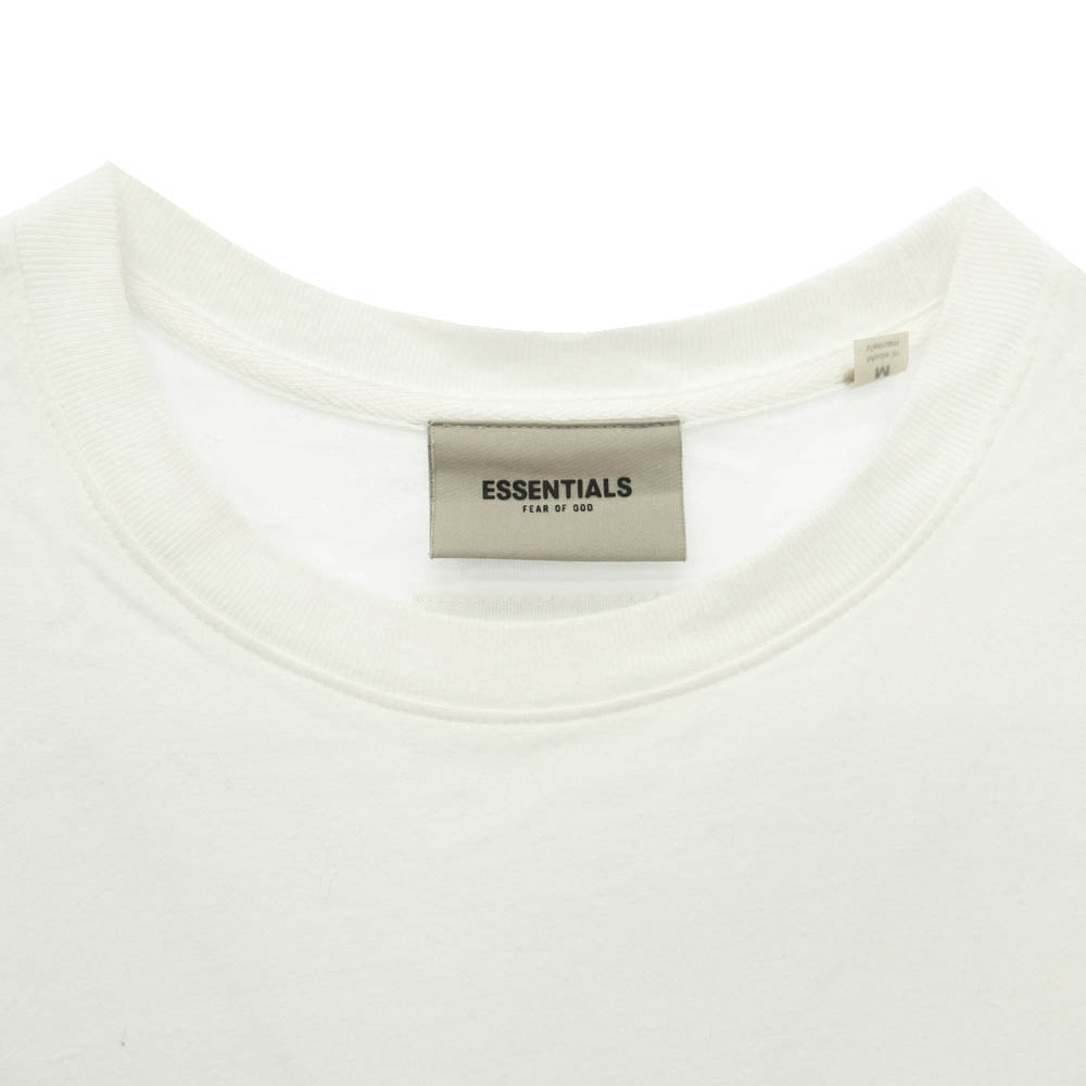 FEAR OF GOD フィアオブゴッド ESSENTIALS エッセンシャルズ ラバーロゴ 半袖 Tシャツ ホワイト系 M【中古】