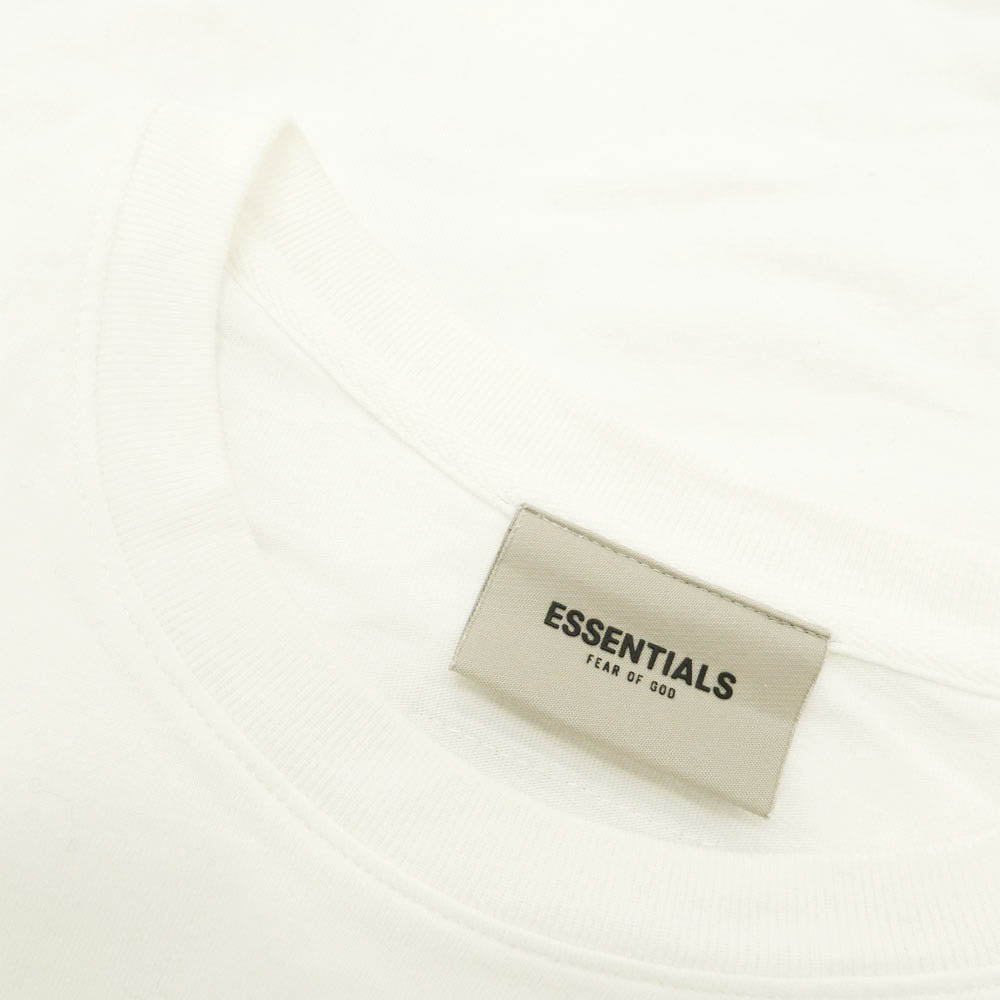FEAR OF GOD フィアオブゴッド ESSENTIALS エッセンシャルズ ラバーロゴ 半袖 Tシャツ ホワイト系 M【中古】