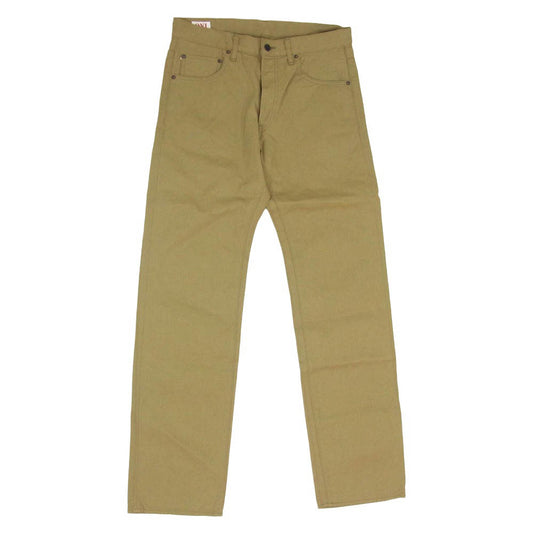 ONI DENIM 鬼デニム ONI270-BRD ブリティッシュドリル ジャストライト ストレート パンツ ブラウン系 32【極上美品】【中古】
