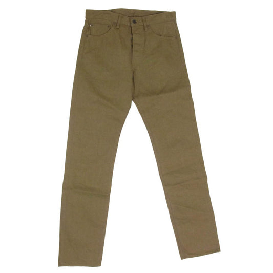 ONI DENIM 鬼デニム ONI246-OLOL ニートストレート 12oz オリーブ×オリーブ セルヴィッジ デニム パンツ ジーンズ カーキ系 31【極上美品】【中古】