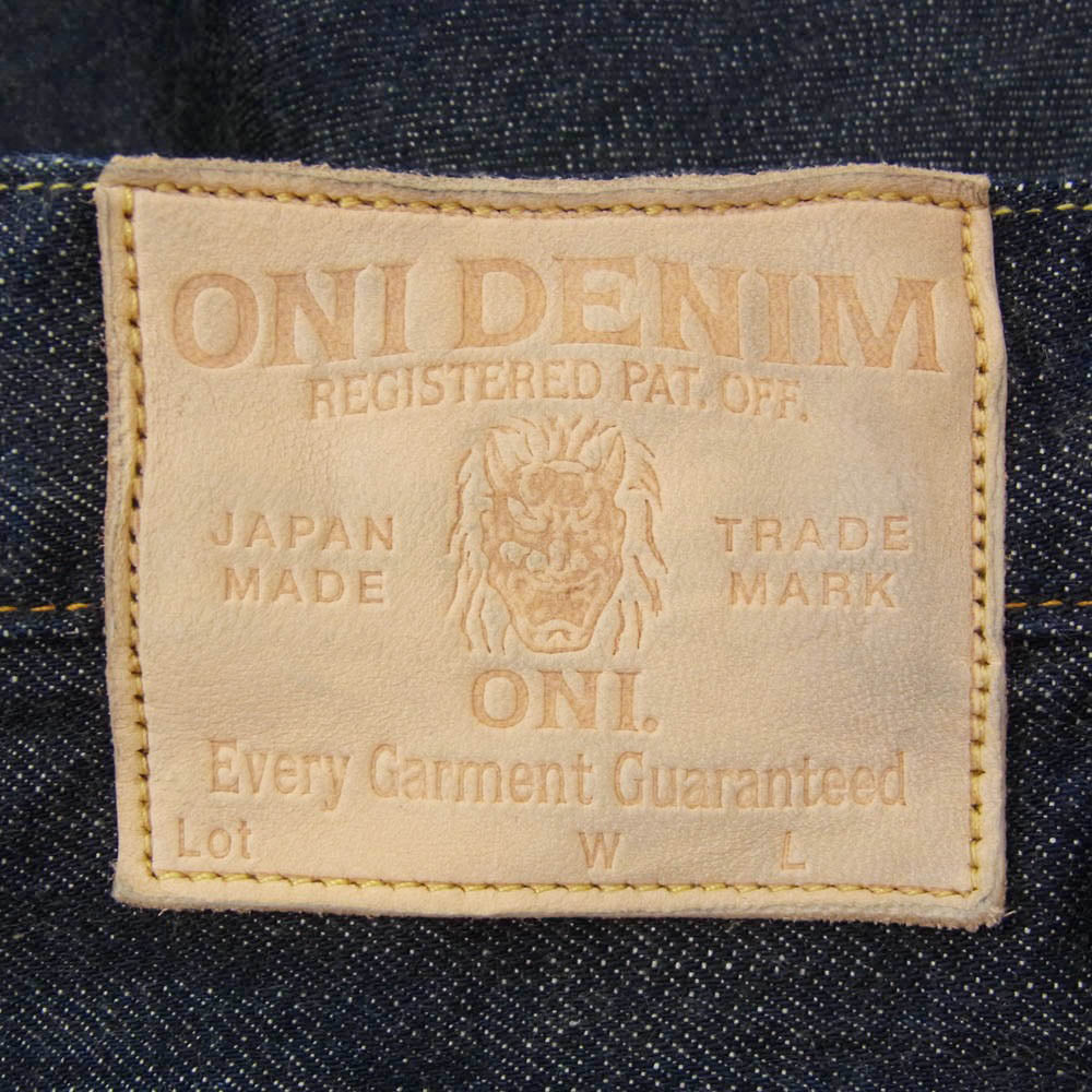 ONI DENIM 鬼デニム ONI900HM-60XX 12oz ハンドメイド ジーンズ ワイドストレート デニム パンツ W32 インディゴブルー系 32【極上美品】【中古】