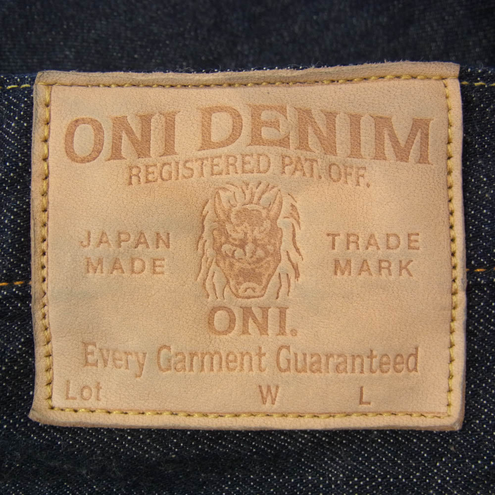 ONI DENIM 鬼デニム ONI900HM-60XX 12oz ハンドメイド ジーンズ ワイドストレート デニム パンツ インディゴブルー系 30【極上美品】【中古】