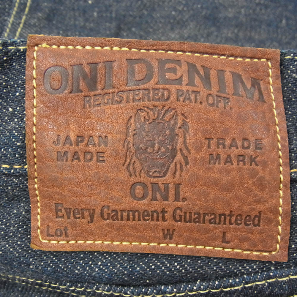 ONI DENIM 鬼デニム ONI288ZR 20oz シークレット デニム パンツ レギュラーストレート W32 インディゴブルー系 32【極上美品】【中古】