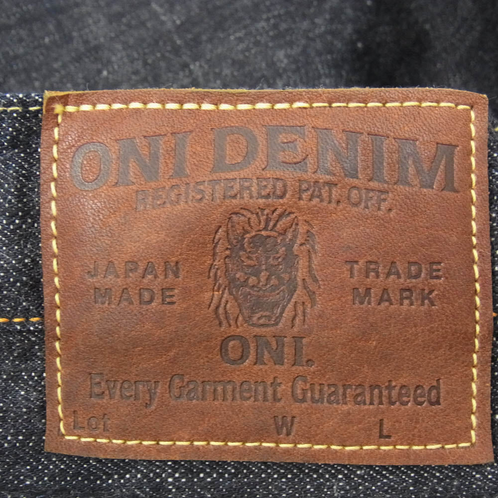 ONI DENIM 鬼デニム ONI270-LS13.5 13.5oz ロングスラブ デニム パンツ ジーンズ ジャストライトストレート w32 インディゴブルー系 32【極上美品】【中古】