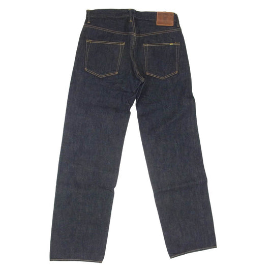 ONI DENIM 鬼デニム ONI200-GC15 15oz グリーン キャスト デニム ワイド ストレート ジーンズ ボタンフライ デニムパンツ W33 インディゴブルー系 33【極上美品】【中古】