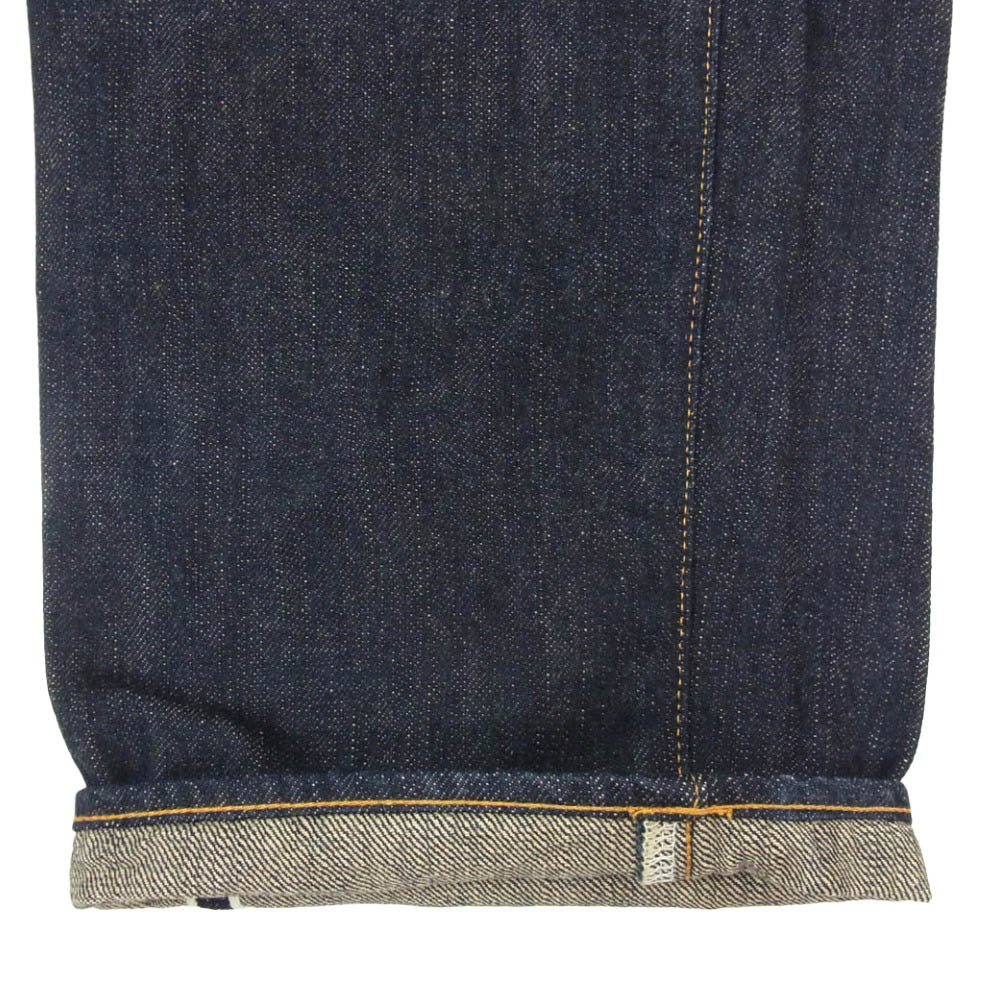 ONI DENIM 鬼デニム ONI200-GC15 15oz グリーン キャスト デニム ワイド ストレート ジーンズ ボタンフライ デニムパンツ W33 インディゴブルー系 33【極上美品】【中古】