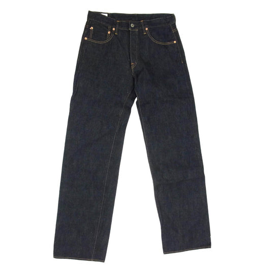 ONI DENIM 鬼デニム ONI200-GC15 15oz グリーン キャスト デニム ワイド ストレート ジーンズ ボタンフライ デニムパンツ インディゴブルー系 31【極上美品】【中古】