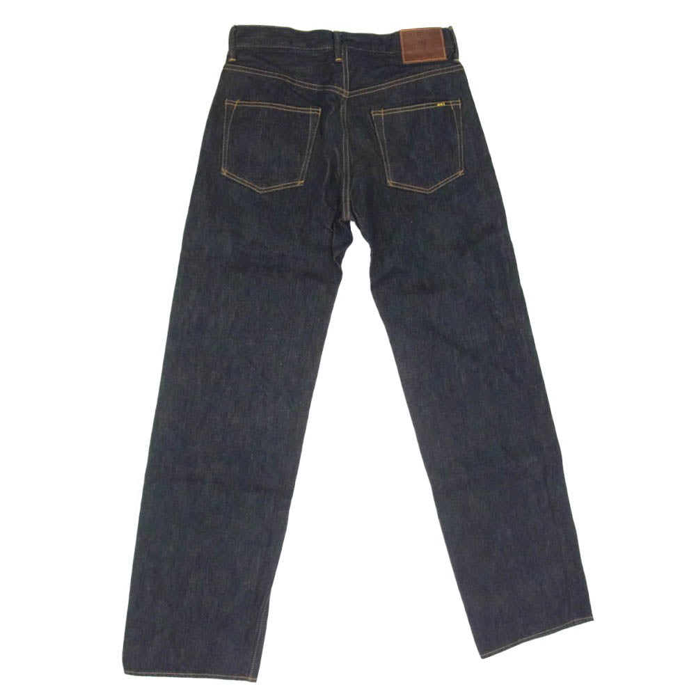 ONI DENIM 鬼デニム ONI200-GC15 15oz グリーン キャスト デニム ワイド ストレート ジーンズ ボタンフライ デニムパンツ インディゴブルー系 31【極上美品】【中古】
