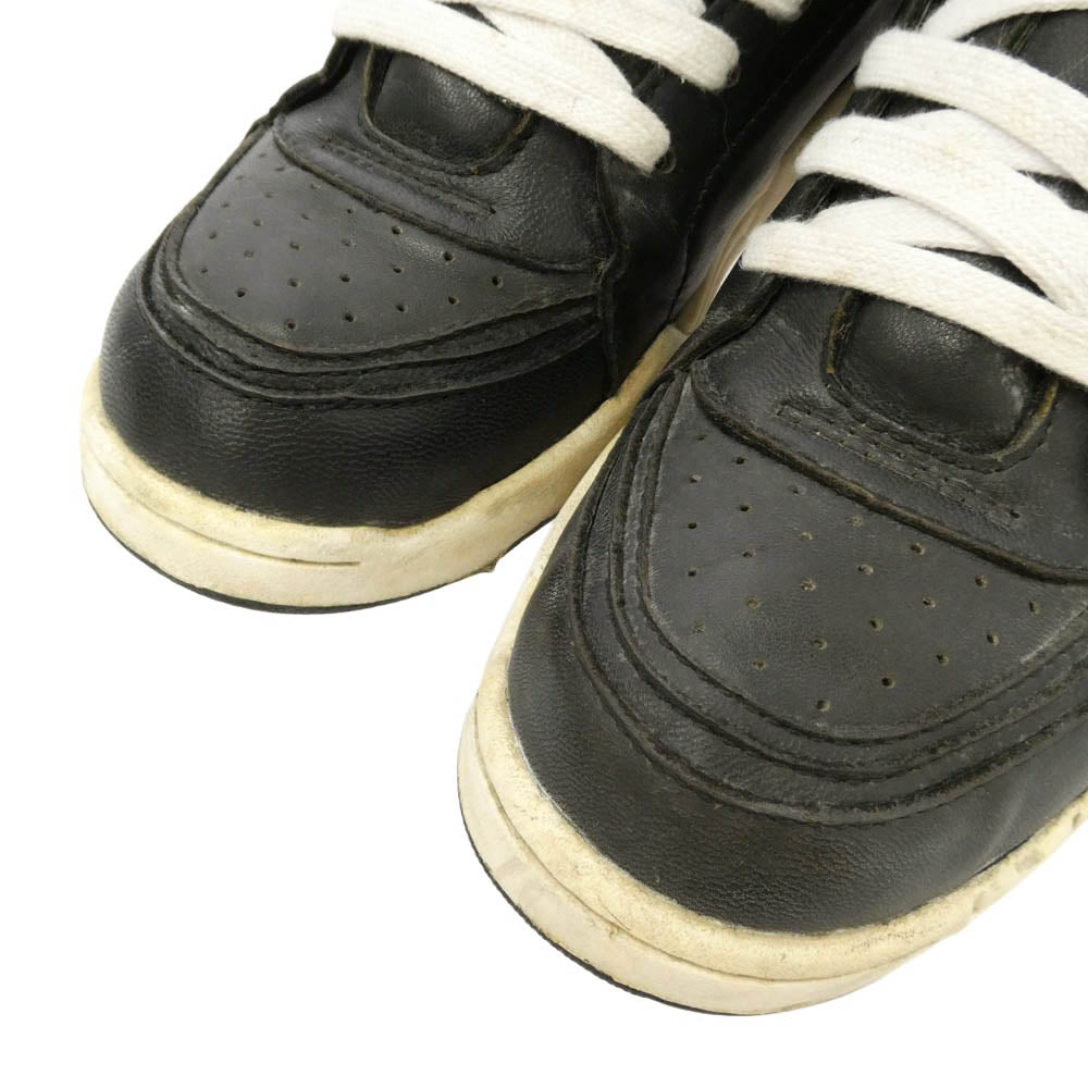 DIET BUTCHER SLIM SKIN ダイエットブッチャースリムスキン 01730099 レザー レースアップ スニーカー ブラック系 41【中古】
