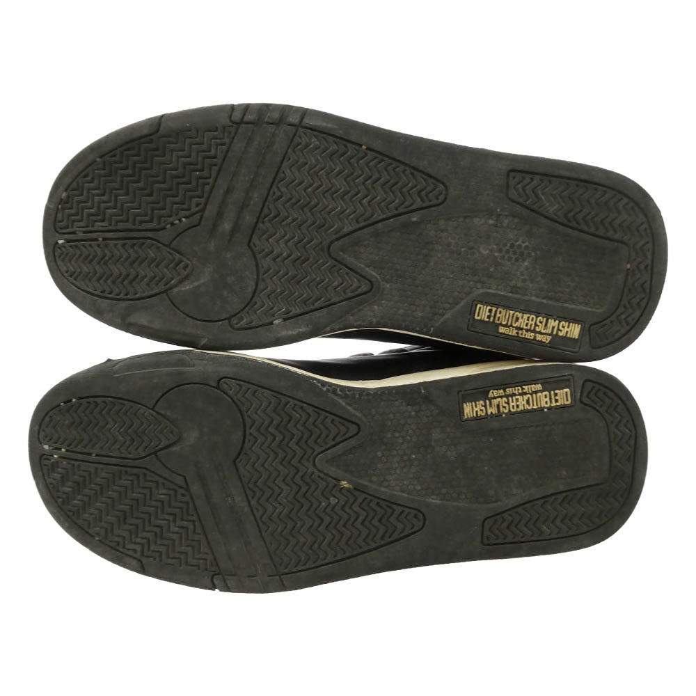 DIET BUTCHER SLIM SKIN ダイエットブッチャースリムスキン 01730099 レザー レースアップ スニーカー ブラック系 41【中古】