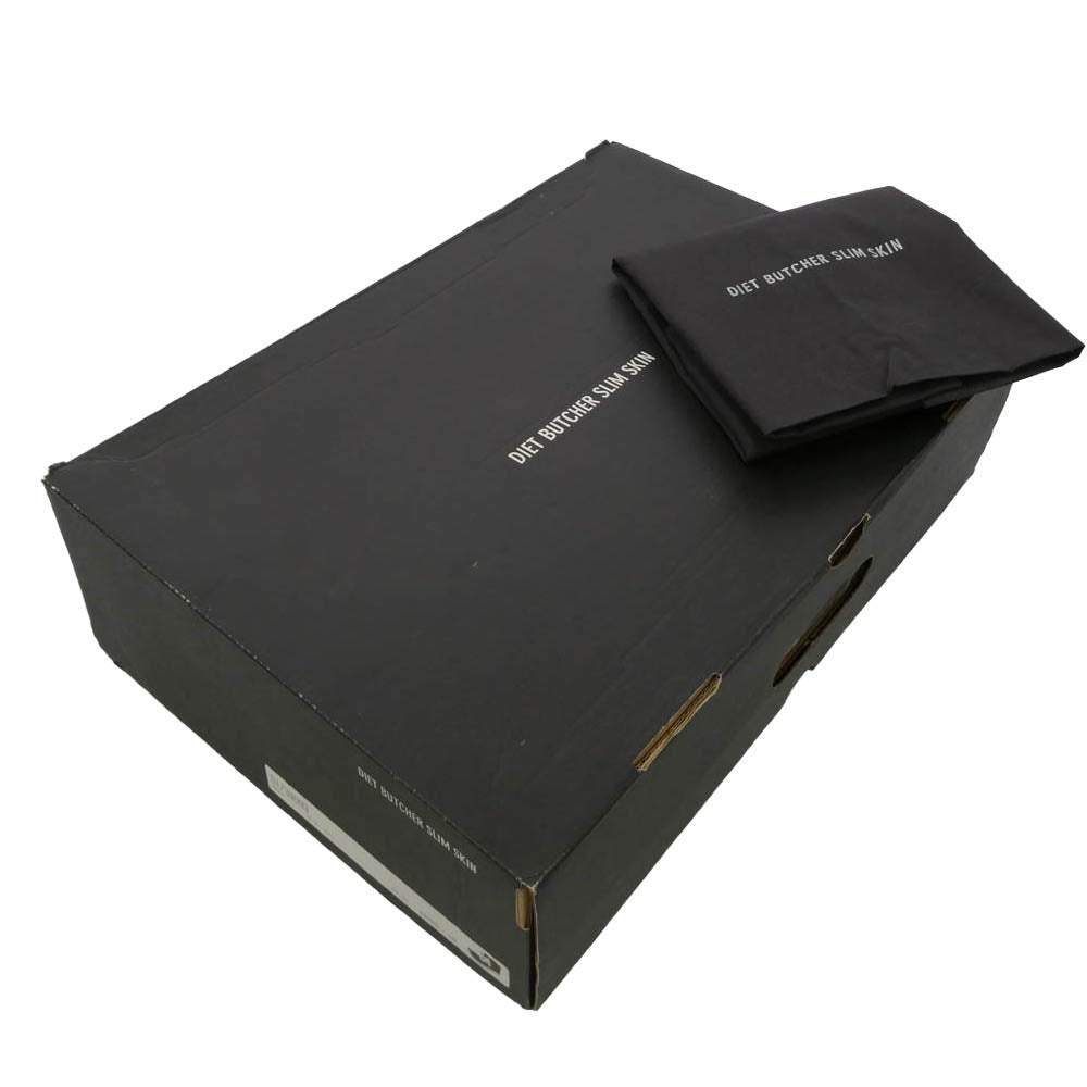 DIET BUTCHER SLIM SKIN ダイエットブッチャースリムスキン 01730099 レザー レースアップ スニーカー ブラック系 41【中古】