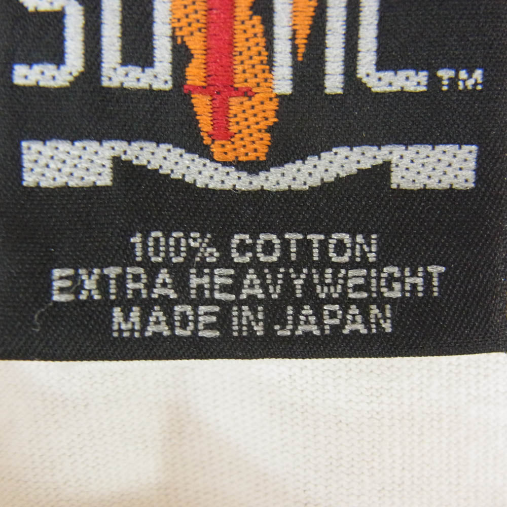 SAINT MICHAEL セントマイケル 22SS SM-S22-0000-069 ×VLONE L/S TEE ヴィーロン 両面プリント クルーネック 長袖Tシャツ カットソー ホワイト系 L【中古】