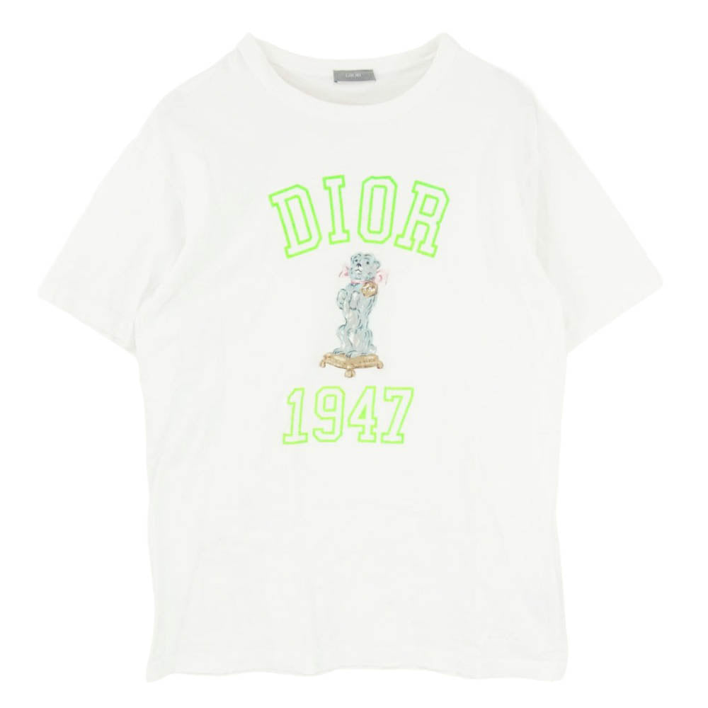 Christian Dior クリスチャンディオール 24SS 483J635A0817 BOBBY ボビー ロゴ ダメージ加工 リラックスフィット Tシャツ 半袖カットソー ホワイト系 S【中古】