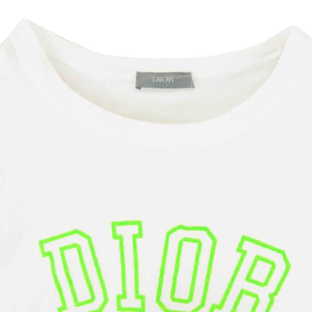 Christian Dior クリスチャンディオール 24SS 483J635A0817 BOBBY ボビー ロゴ ダメージ加工 リラックスフィット Tシャツ 半袖カットソー ホワイト系 S【中古】