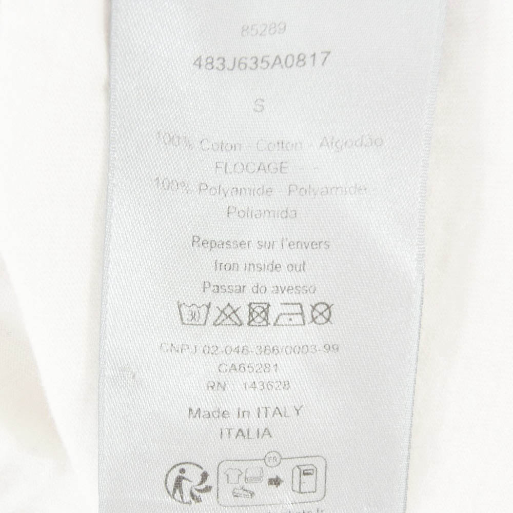 Christian Dior クリスチャンディオール 24SS 483J635A0817 BOBBY ボビー ロゴ ダメージ加工 リラックスフィット Tシャツ 半袖カットソー ホワイト系 S【中古】