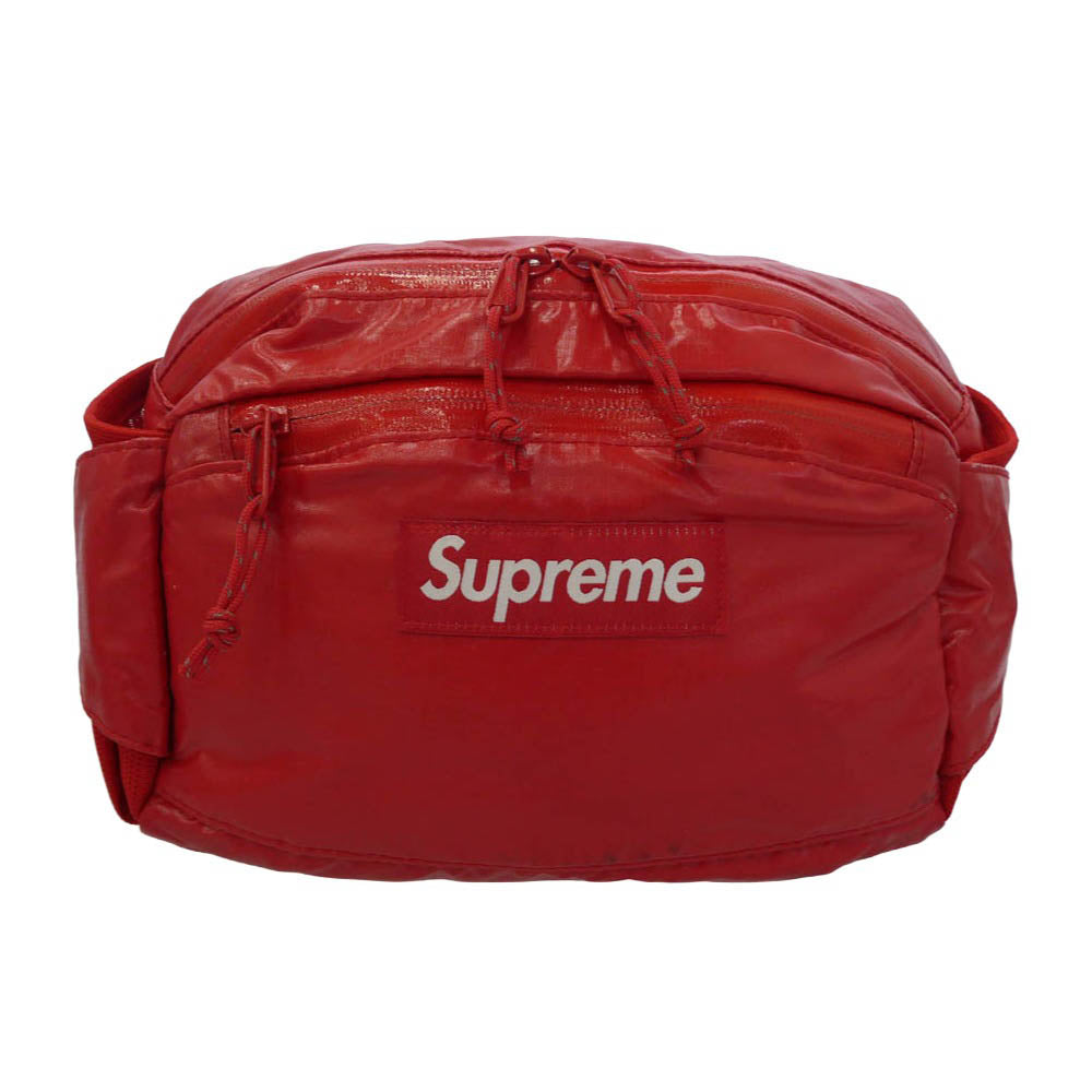 Supreme シュプリーム 17AW Waist Bag ロゴプリント ウエスト バッグ ショルダー バッグ レッド系【中古】