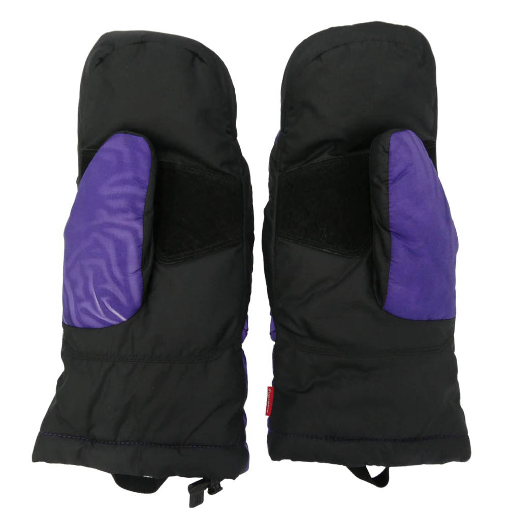 Supreme シュプリーム THE NORTH FACE ノースフェイス 23SS NN02303I × THE NORTH FACE ノースフェイス Trompe Loeil Printed Montana Mitt ロゴプリント 手袋 ミトン グローブ パープル系 ブラック系 L【中古】