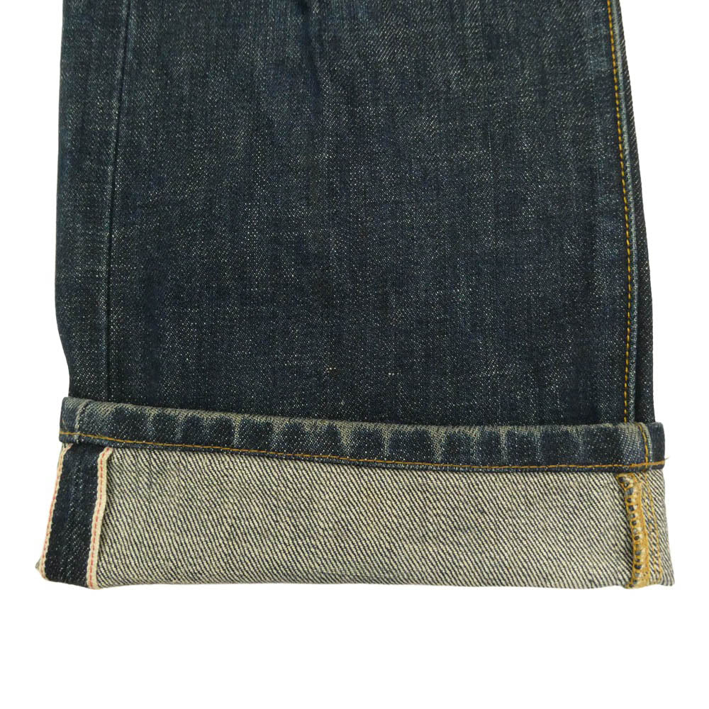 Supreme シュプリーム レザーロゴパッチ セルビッチ スリム ストレート デニム パンツ インディゴブルー系 32/slim【中古】