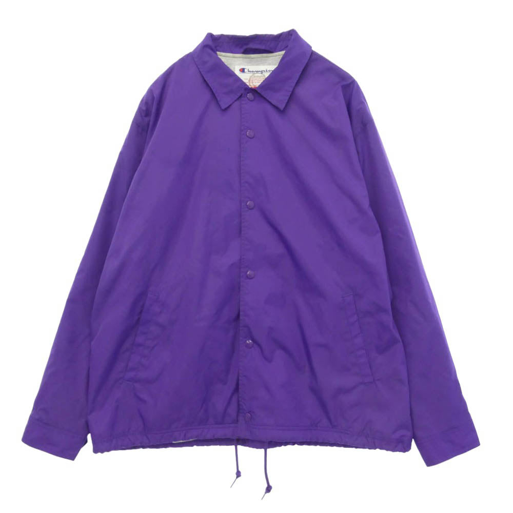 Supreme シュプリーム Champion チャンピオン 24SS × Champion チャンピオン Coaches Jacket バックロゴ ナイロン コーチ ジャケット パープル系 XL【中古】
