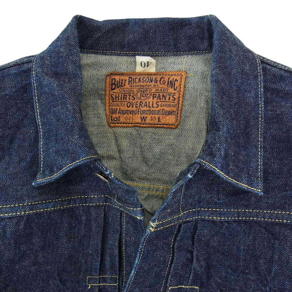 Buzz Rickson's バズリクソンズ Ｃ WORLD WAR II DENIM BLOUSE 1st TYPE 大戦モデル デニム ジャケット ブルー系 40【中古】