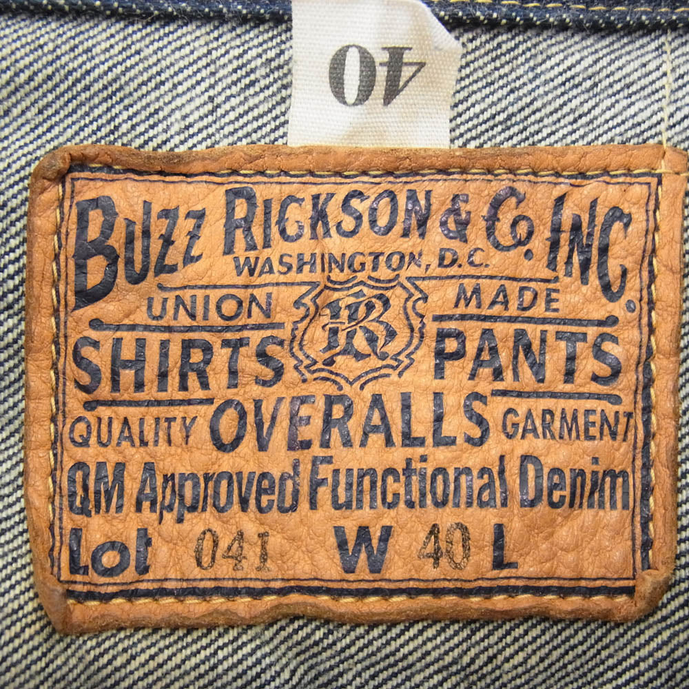 Buzz Rickson's バズリクソンズ Ｃ WORLD WAR II DENIM BLOUSE 1st TYPE 大戦モデル デニム ジャケット ブルー系 40【中古】