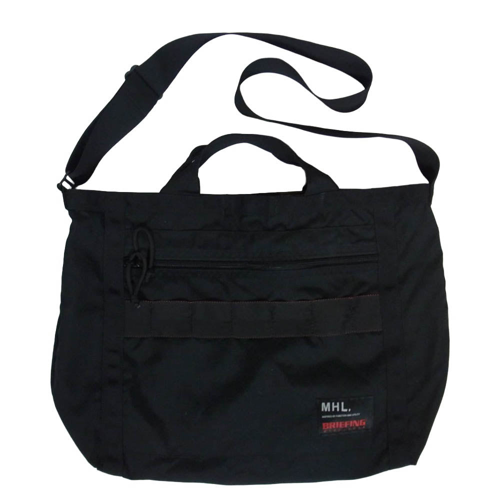 BRIEFING ブリーフィング MARGARET HOWELL マーガレットハウエル x MHL. マーガレットハウエル 2WAY ショルダー トートバッグ ブラック系【中古】