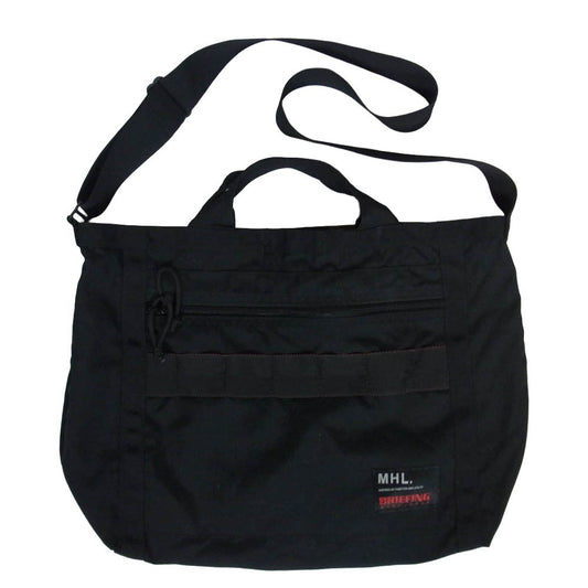 BRIEFING ブリーフィング MARGARET HOWELL マーガレットハウエル x MHL. マーガレットハウエル 2WAY ショルダー トートバッグ ブラック系【中古】