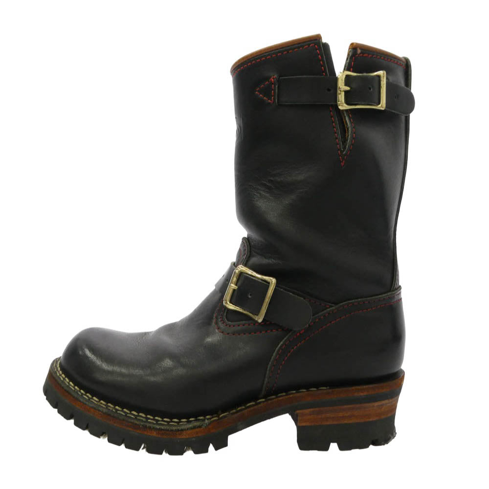 WESCO ウエスコ ENGINEER BOOTS BOSS エンジニア ブーツ ベルト ロング Vibramソール アウトドア シューズ ブラック系 6D【中古】