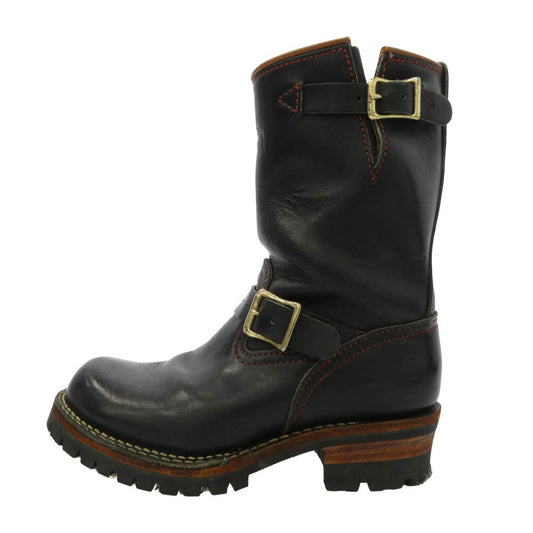 WESCO ウエスコ ENGINEER BOOTS BOSS エンジニア ブーツ ベルト ロング Vibramソール アウトドア シューズ ブラック系 6D【中古】