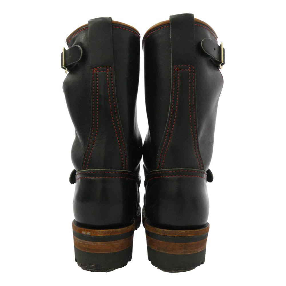 WESCO ウエスコ ENGINEER BOOTS BOSS エンジニア ブーツ ベルト ロング Vibramソール アウトドア シューズ ブラック系 6D【中古】