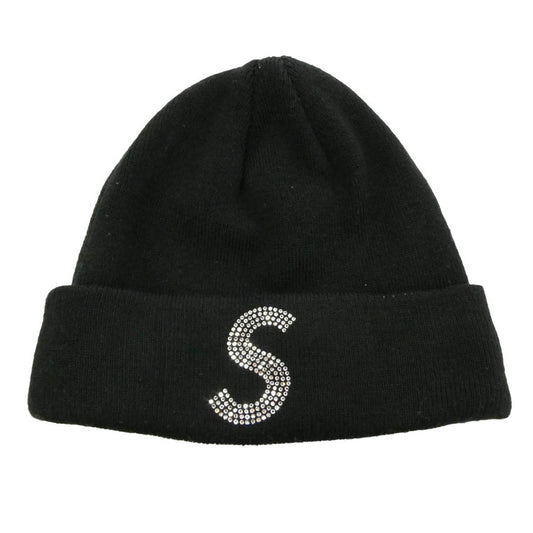 Supreme シュプリーム NEW ERA ニューエラ SWAROVSKI スワロフスキー 21SS × New Era ニューエラ × Swarovski スワロフスキー S Logo Beanie ロゴ ビーニー ニットキャップ 帽子 ブラック系【中古】