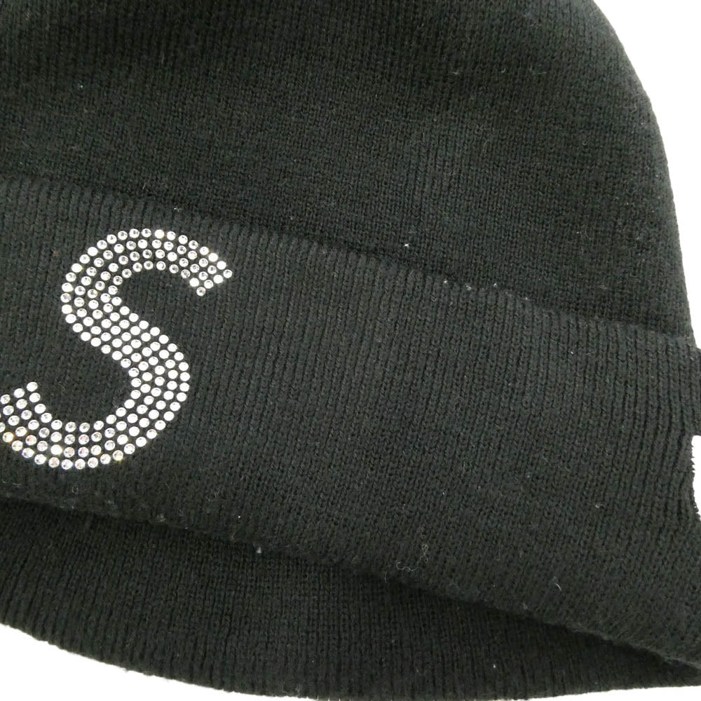 Supreme シュプリーム NEW ERA ニューエラ SWAROVSKI スワロフスキー 21SS × New Era ニューエラ × Swarovski スワロフスキー S Logo Beanie ロゴ ビーニー ニットキャップ 帽子 ブラック系【中古】