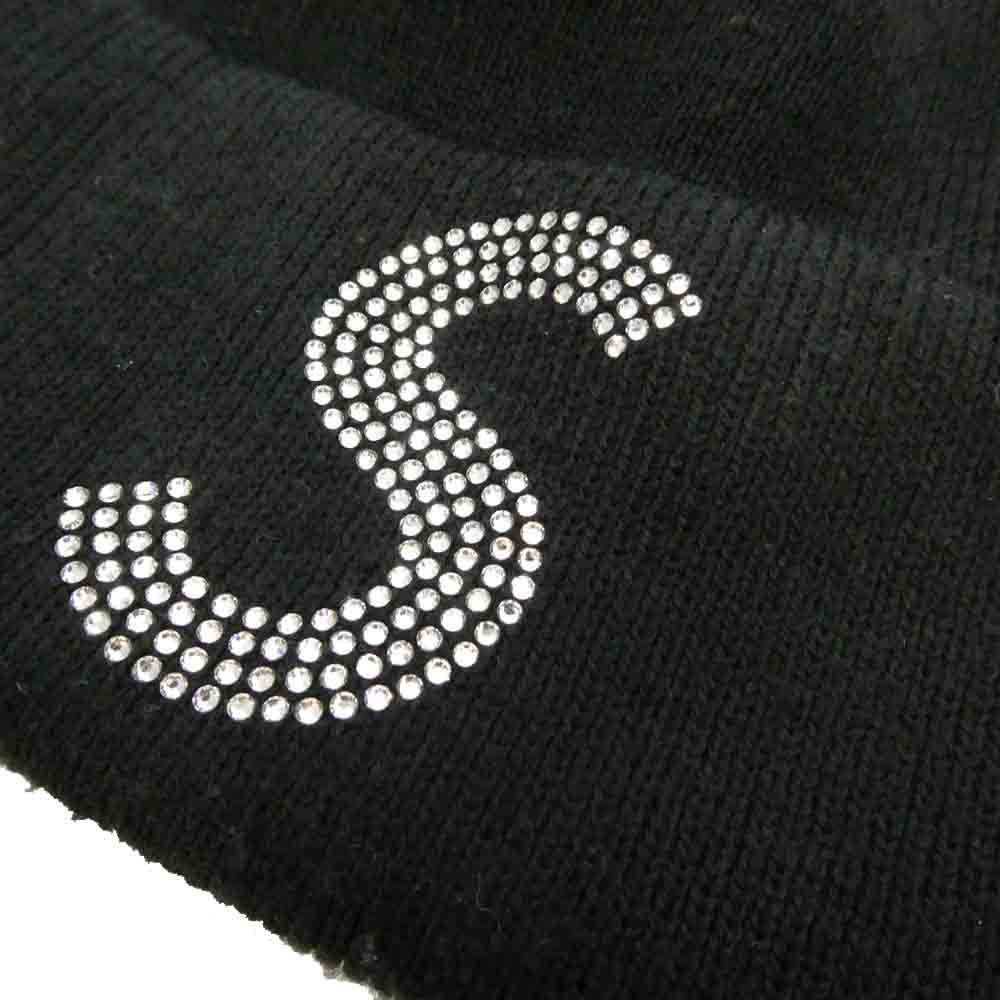 Supreme シュプリーム NEW ERA ニューエラ SWAROVSKI スワロフスキー 21SS × New Era ニューエラ × Swarovski スワロフスキー S Logo Beanie ロゴ ビーニー ニットキャップ 帽子 ブラック系【中古】