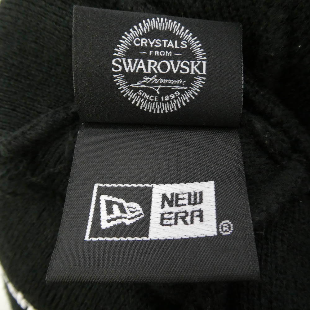 Supreme シュプリーム NEW ERA ニューエラ SWAROVSKI スワロフスキー 21SS × New Era ニューエラ × Swarovski スワロフスキー S Logo Beanie ロゴ ビーニー ニットキャップ 帽子 ブラック系【中古】