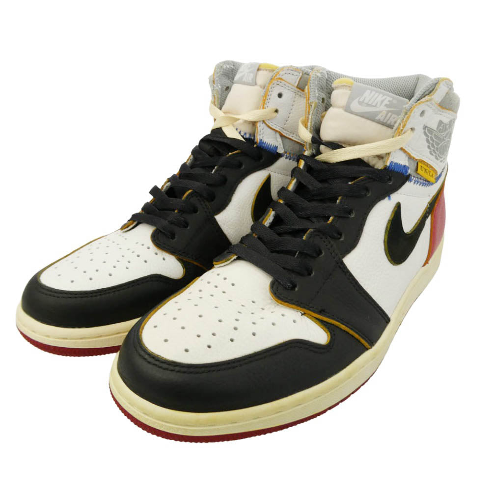 NIKE ナイキ BV1300-106 × UNION ユニオン Air Jordan 1 Retro High OG NRG Varsity Red/Wolf Grey AJ1 エアジョーダン レトロ ハイ スニーカー マルチカラー系 27.5cm【中古】