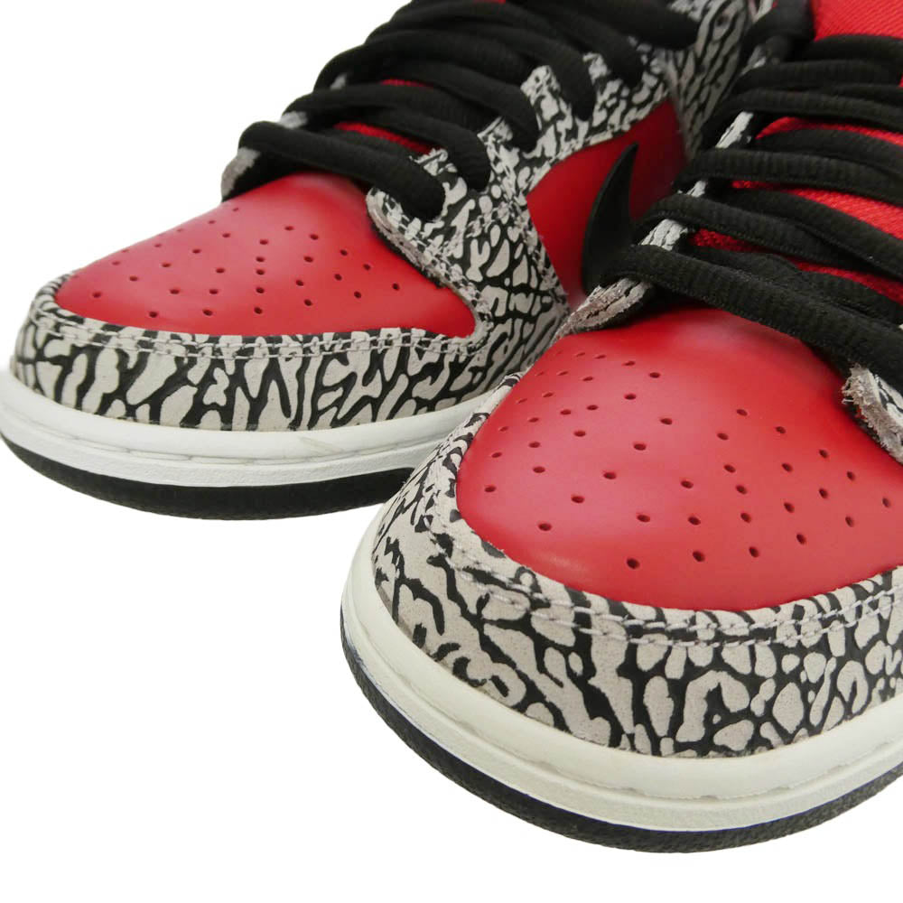 Supreme シュプリーム NIKE ナイキ 313170-600 × Nike ナイキ SB Dunk Low Red Cement ダンク ロー レッドセメント スニーカー レッド系 ブラック系 28cm【美品】【中古】