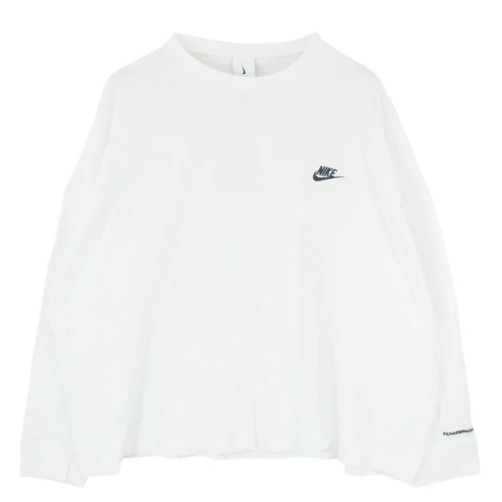 NIKE ナイキ DR0098-100 × PEACEMINUSONE PMO ピースマイナスワン ピーエムオー LS Tee フラワープリント ロングスリーブ Tシャツ 長袖 カットソー ホワイト系 L【中古】