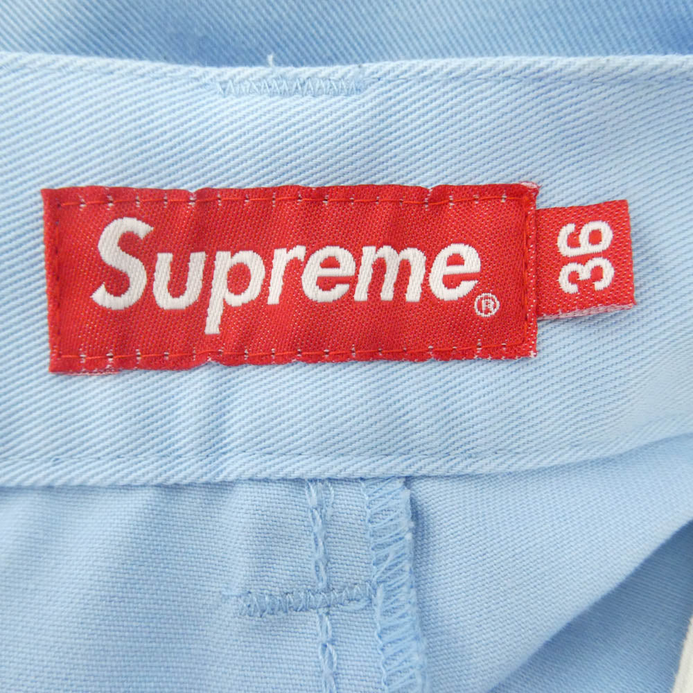 Supreme シュプリーム Work Pant ワーク チノ パンツ ライトブルー系 36【中古】