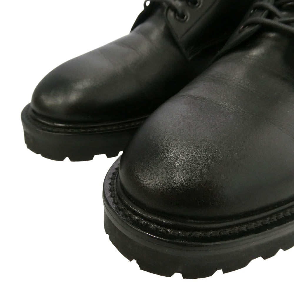 ダブルエイチ WHS-0740 サイドジップ コンバット レザー ブーツ ブラック系 8.5【中古】