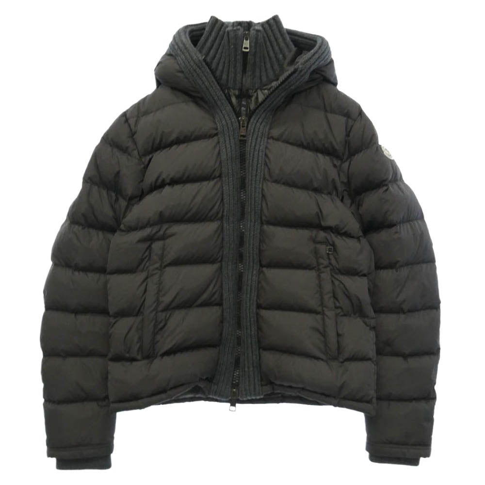 MONCLER モンクレール 320914131105 モンクレールジャパンタグ CANUT カヌート ウール切替 ダウンジャケット チャコール系 2【中古】