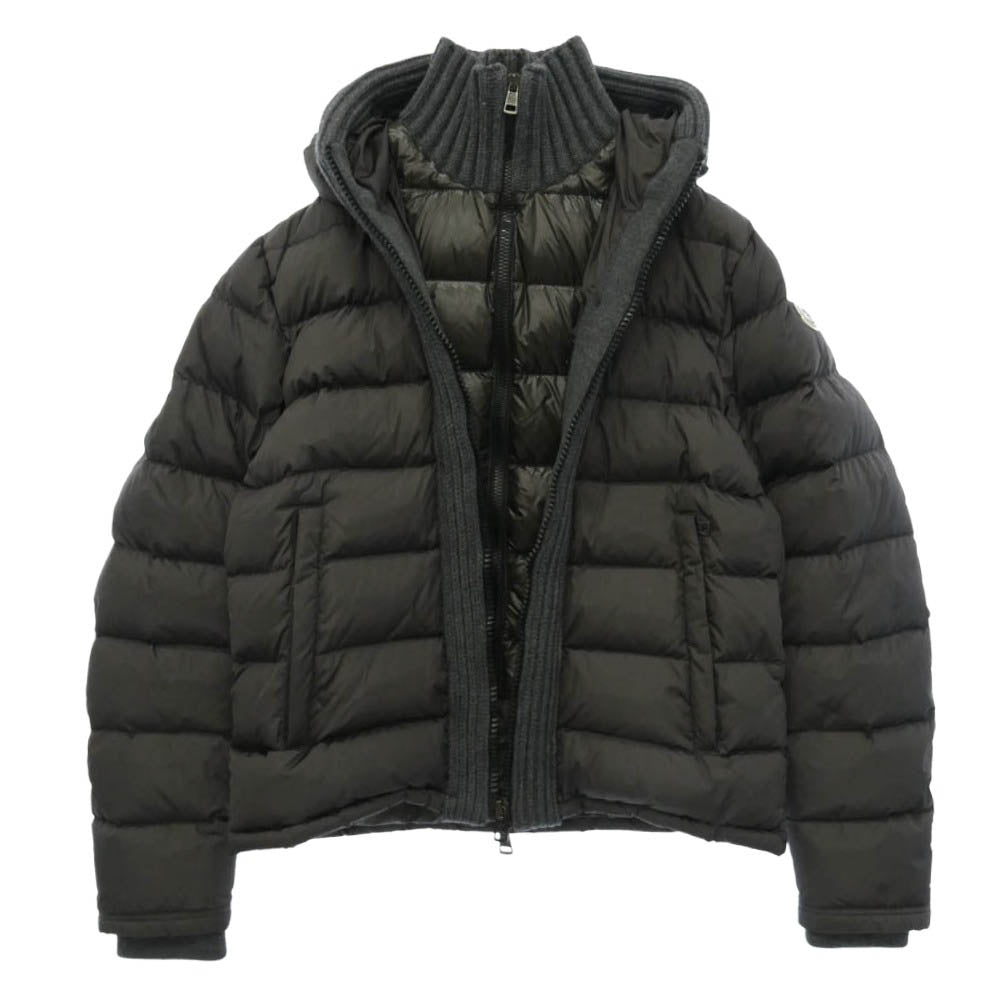 MONCLER モンクレール 320914131105 モンクレールジャパンタグ CANUT カヌート ウール切替 ダウンジャケット チャコール系 2【中古】